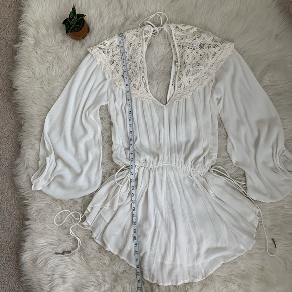 Free People Lace Crochet Tunic Blouson Dress - Picture 6 of 8